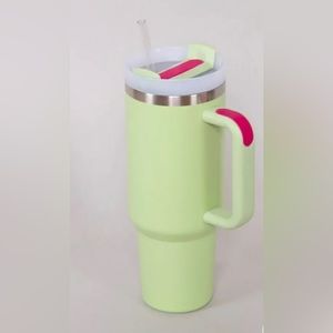 40 OZ Adventure Quencher Travel Tumbler‎ Insulated Cup Handle Lid Straw, Green